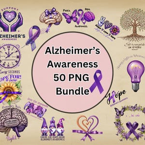 Paquete de concientización sobre el Alzheimer, cinta violeta en formato PNG, imágenes prediseñadas de Memories Matter, gráficos de apoyo para el Alzheimer, arte digital de concientización, archivos PNG