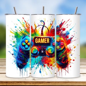 Gamer Controller Tumbler Wrap: 20oz Sublimation Design (Digital Download)
