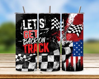 Dirt Track Racing Tumbler Wrap: 20oz Skinny Sublimation Design (PNG Digital Download