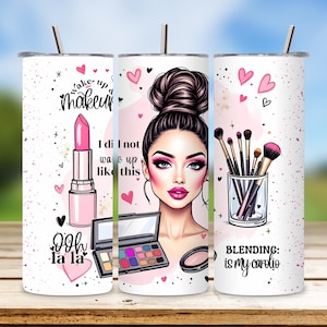 Make Up Artist Tumbler Wrap: Nahtlos 20 Unzen Skinny Design (Digitaler Download)