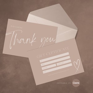 Fotografie Geschenkgutschein Vorlage, Minimalistische Geschenk Karten Vorlage, Gutschein Vorlage, Fotografie Marketing, Canva Bearbeitbare Vorlage