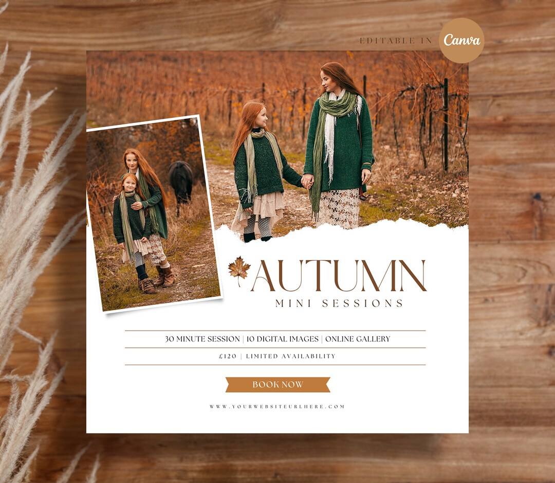 Autumn Mini Sessions Template, Fall Mini Sessions, Photography ...