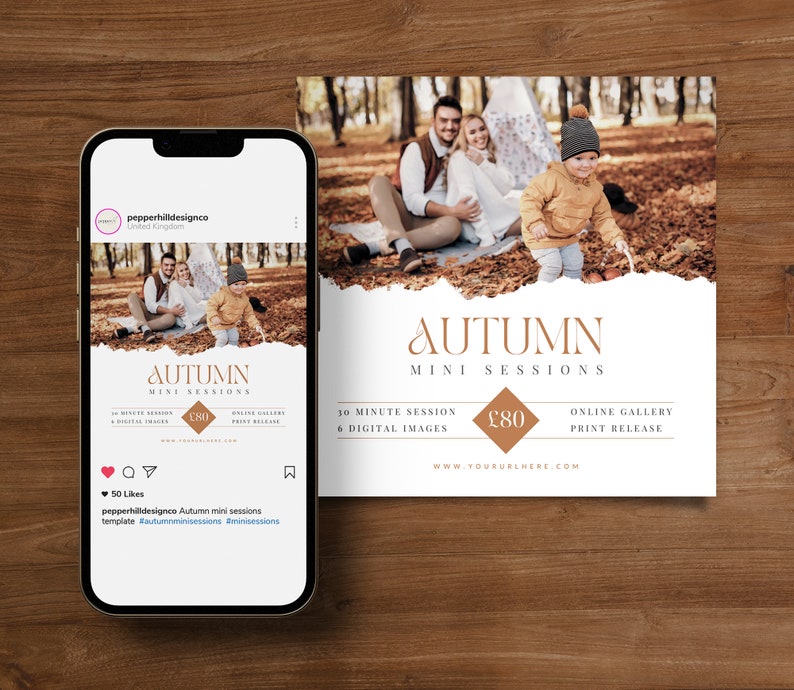 Autumn Mini Sessions Template, Fall Mini Sessions, Photography ...