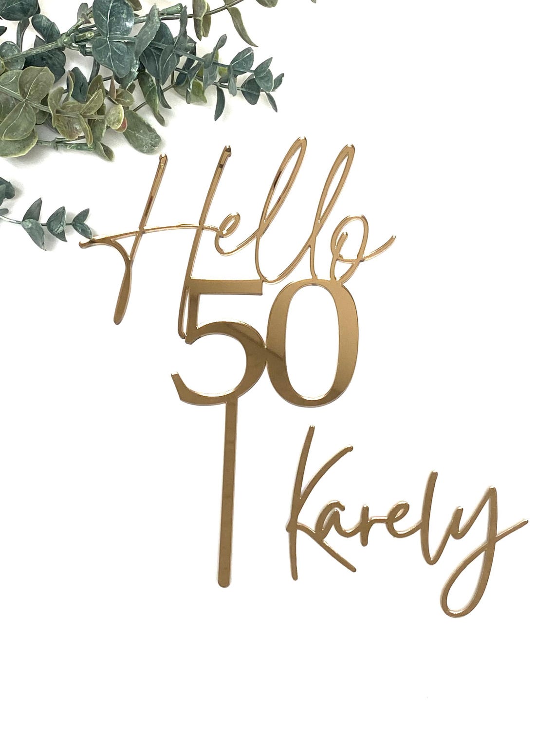 50th Birthday Cake Topper | Modern Acrylic 