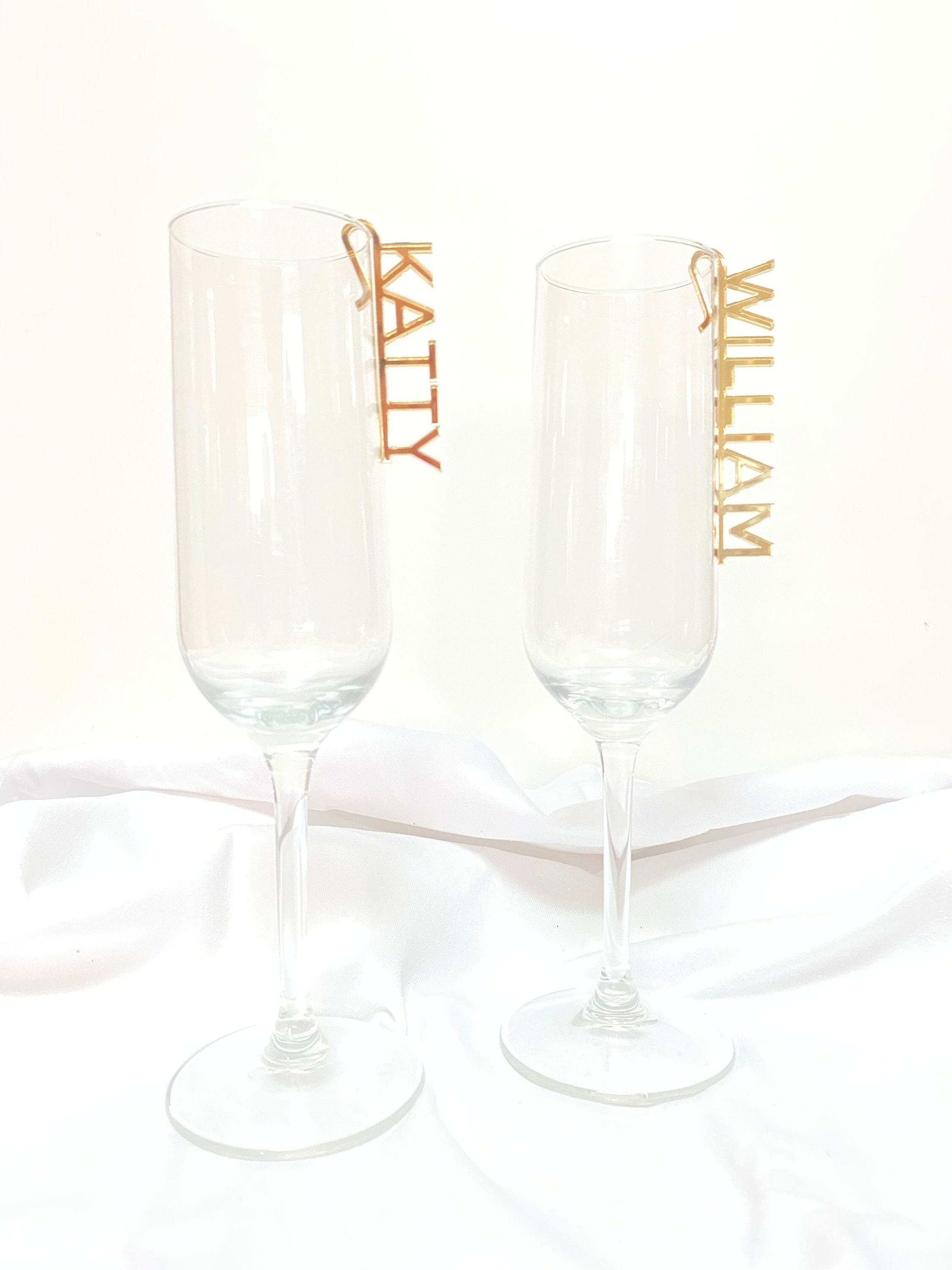 Acrylic Place Wedding Wine Drink Charms, Personalized Place Card Glass Marker Charm Cocktail Champagne Tags Label Acrylic Name Tags Custom
