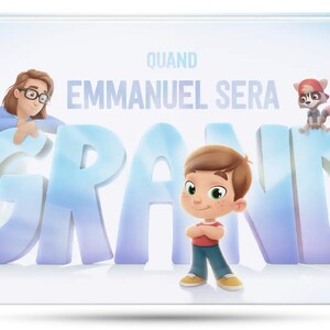 Livre personnalisé pour Papa + 1 enfant - Quand Pierre sera grand - Hourra Héros