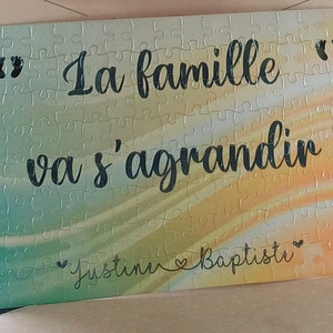 Puzzle annonce bébé/mariage