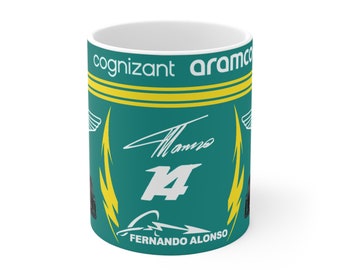 Taza Fernando Alonso, Taza Aston Martin, Taza formula uno, taza formula 1, f1 Fernando Alonso Aston Martin 2024, Fernando Alonso 2024