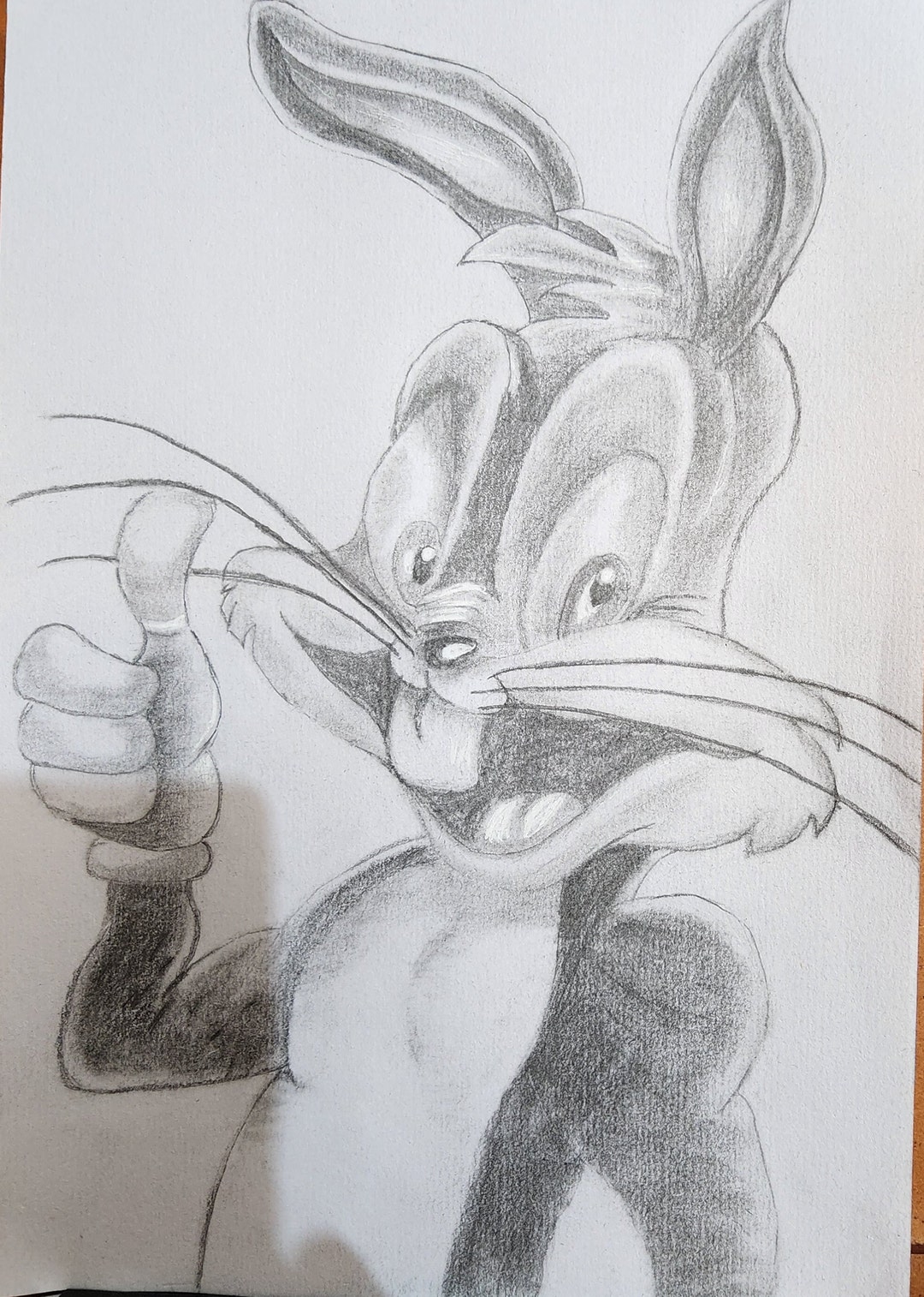 Bus Bunny Graphite Pencil Drawing - Etsy Australia