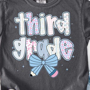 Preppy Back to School Floral PNG, Third Grade PNG, First Day of School Designs, Retro Teacher Shirt Sublimation, Third Grade Shirt Png