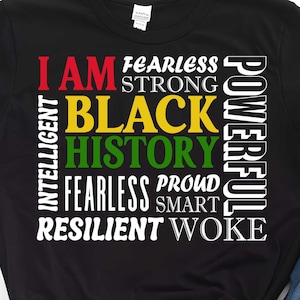 I am Black History SVG PNG, Black History SVG, Black History Month Svg, African American Png, Black Culture Svg, Juneteenth Svg, Sublimation