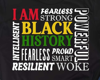 I am Black History SVG PNG, Black History SVG, Black History Month Svg, African American Png, Black Culture Svg, Juneteenth Svg, Sublimation