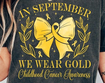 En septiembre usamos oro PNG, Cáncer infantil PNG, Lazo de coqueta contra el cáncer PNG, Concientización sobre el cáncer infantil Png, Cinta dorada PNG sublimación