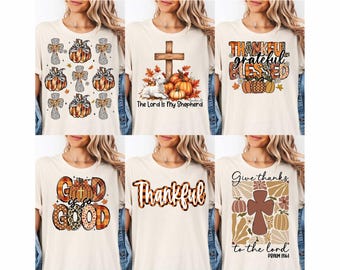 Retro Thanksgiving-paket png, tacka Herren, tacksamhetspaketdesign, Thanksgiving-höstrosett sublimering kristen Thanksgiving-png