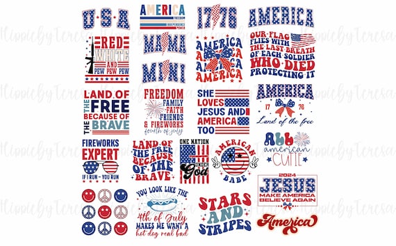 20+ Retro 4th of July SVG PNG Bundle, 4th Of July Png Sublimation Bundle, Fourth of July Svg, USA Svg, America Svg, Patriotic Svg Cricut
