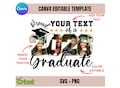 Graduation 2026 Editable CANVA Template, Graduation 2026 SVG PNG, 2026 Graduate Photo Personalized Graduation Svg, Proud Family Graduate Svg