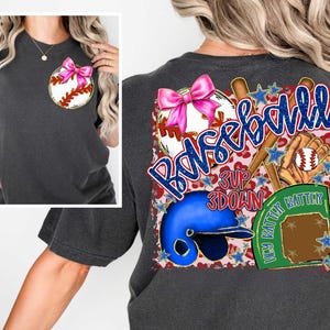 Baseball Preppy PNG, Hand Drawn Baseball Png Sublimation Design, Funny Boujee Baseball Png, Front & Back Baseball Shirt Png, Baseball Png