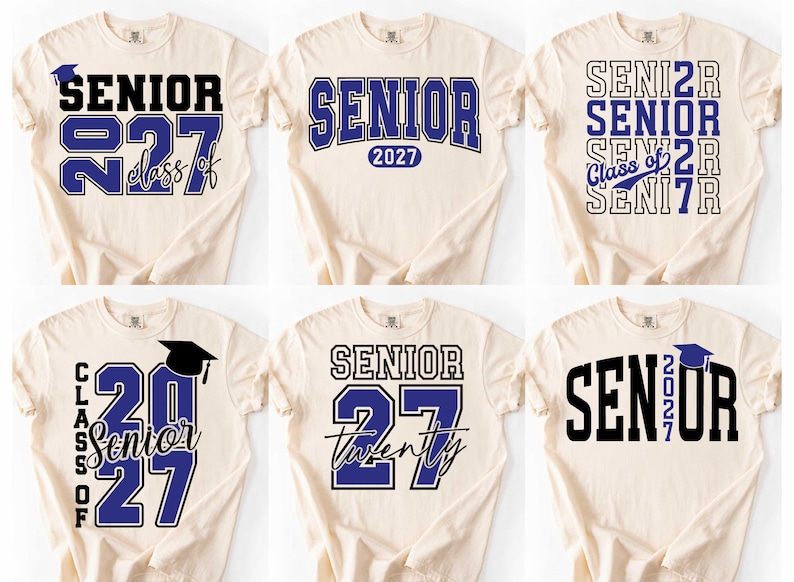 Senior 2027 SVG PNG Bundle, Graduation Red, Navy, Gold, Pink Cut Files ...