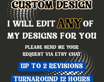 CUSTOM LISTING - Turnaround 24 hours - Please contact me via Etsy Message before placing your order.