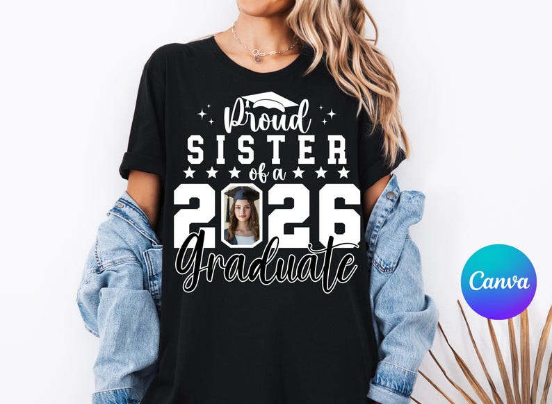 Proud 2026 Graduate Customize, Graduation Svg, Proud Senior Svg, Senior Family Svg, Graduate Svg, 2026 Graduation Photo, DIY, Canva Editable image 4
