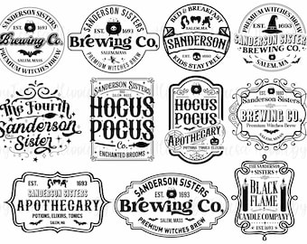 Halloween Sign SVG Bundle, Farmhouse Halloween Sign Svg, Witches Svg, Old Halloween Sign Svg, Witches Brewing Co Svg Cricut, PNG Sublimation