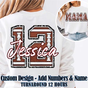 Personalized Football Mom PNG, Custom Football Names Png, Custom Design Png, Gameday Football Png, Custom Football Png, Football Sublimation