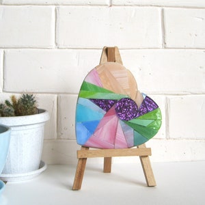 Handcrafted Glass Mosaic Heart: Perfect for Mom&#39;s Home Decoration