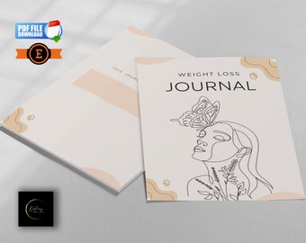Diario de pérdida de peso - Diario de descarga digital en PDF imprimible - ¡Descarga instantánea!