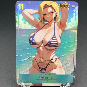 Android 18 CARTE ACG Goddess Story Anime Waifu Holo Foil Dbz Dragonball Z Bikini
