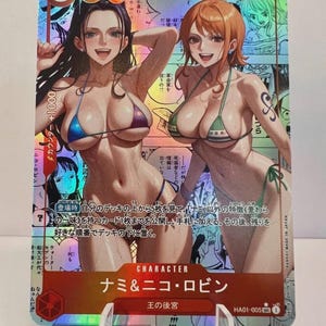 Nami & Rico Robin EINZELSTÜCK Kundenspezifische Sexy Goddess Waifu Anime Doujin Karte