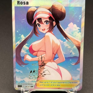 Rosa Bikini Doujin Card Trainer Bikini Series Goddess Story Waifu Custom DIY pokémon