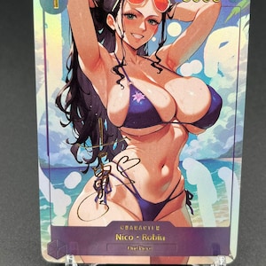 Robin ONE PIECE Personalizzata Sexy Dea Waifu Anime Doujin Card Bikini hot -18