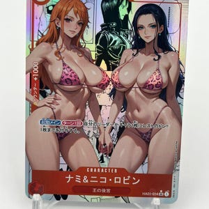 Nami & Robin EINZELSTÜCK Benutzerdefinierte Sexy Göttin Waifu Anime Doujin Karte Bikini sexy