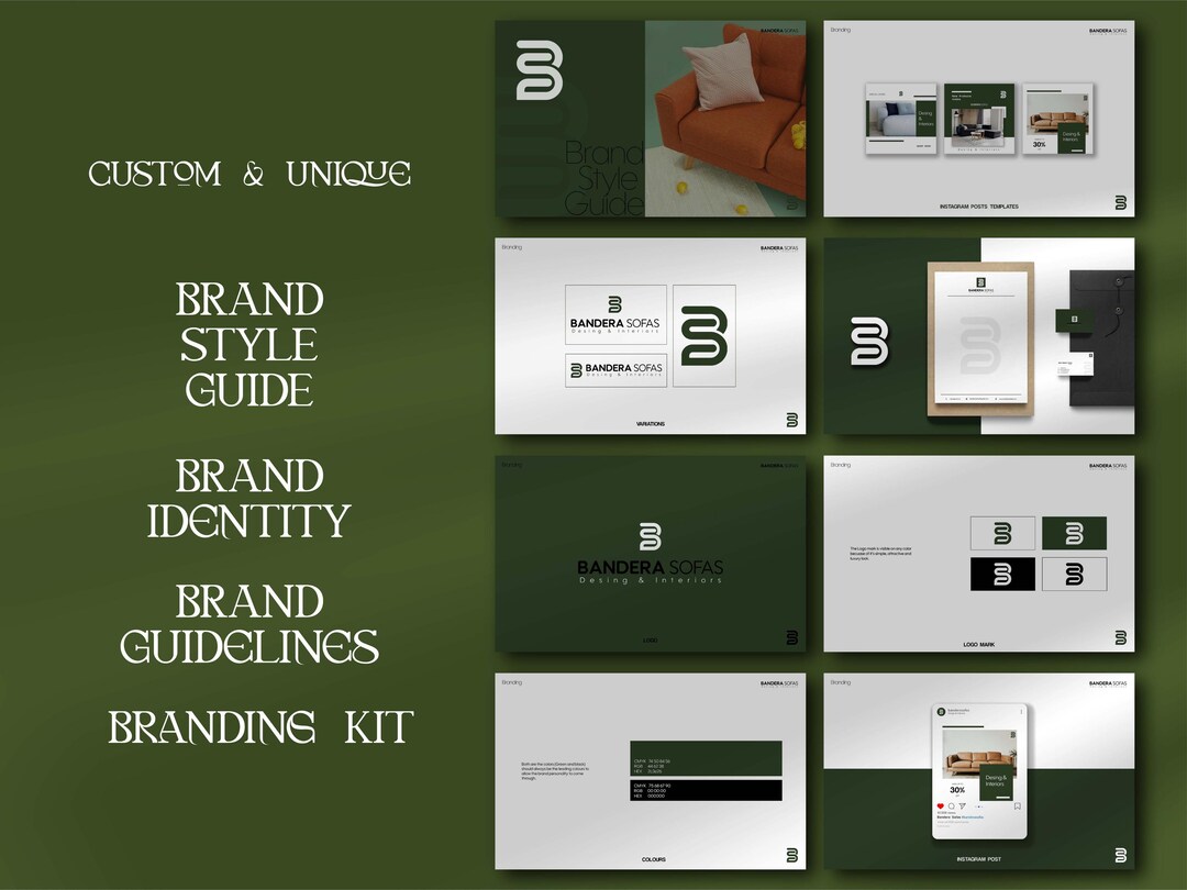 Custom Brand Style Guide: Logo Design, Minimalist Branding Kit (digital ...
