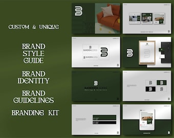 Custom Brand Style Guide: Logo Design, Minimalist Branding Kit (Digital)