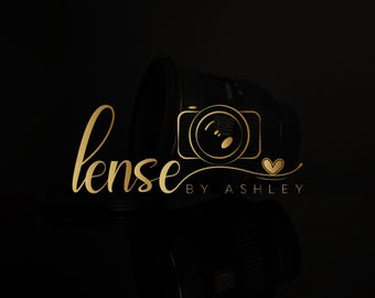 Minimalist Camera Lens Logo: Modern Photography Branding (Digital Download)
