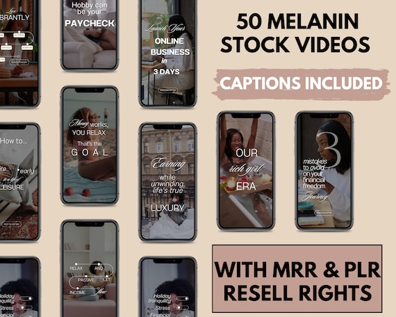 50 Melanin Stock Videos With Content, Black Girl Faceless Reels