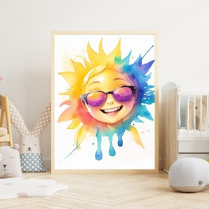 Przedszkole Słoneczne, Plakat Słoneczny, Przedszkole Słoneczne, Dzieło Sztuki Marzeń, Cadeau, Niepowtarzalny Prezent Dla Noworodka, Noworodek, Plakaty Do Klasy, Wystrój Klasy