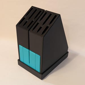 Messenblok met ingebouwde diamantslijper zwart/groen