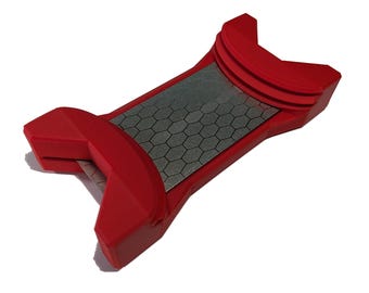 Knife Sharpener with Two level Angle Guide and Diamond Sharpening Plate + Extra Plate