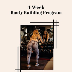 4 Week BOOTY Building Guide Glute Workout Booty Workout No Equipment Guide Build a Booty Glute Guide Workout Plan Booty Guide Etsy