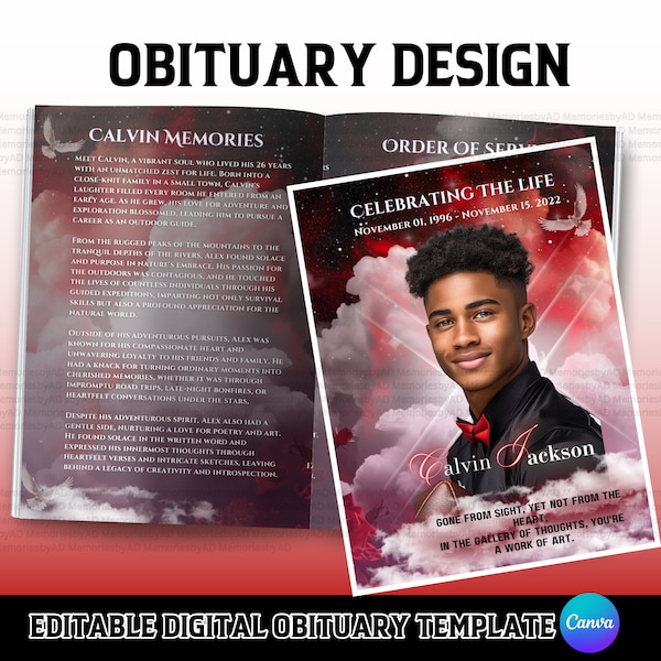 Funeral Template Etsy