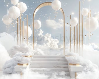 White Memorial Balloon, Memorial PNG, Rest in Peace Template, RIP, Memorial, Baby Shower