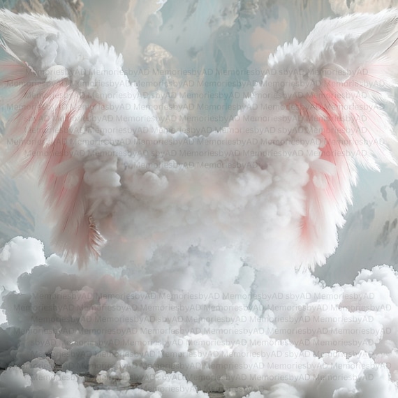 Pink, White Memorial Angel Chair Background, White Angel