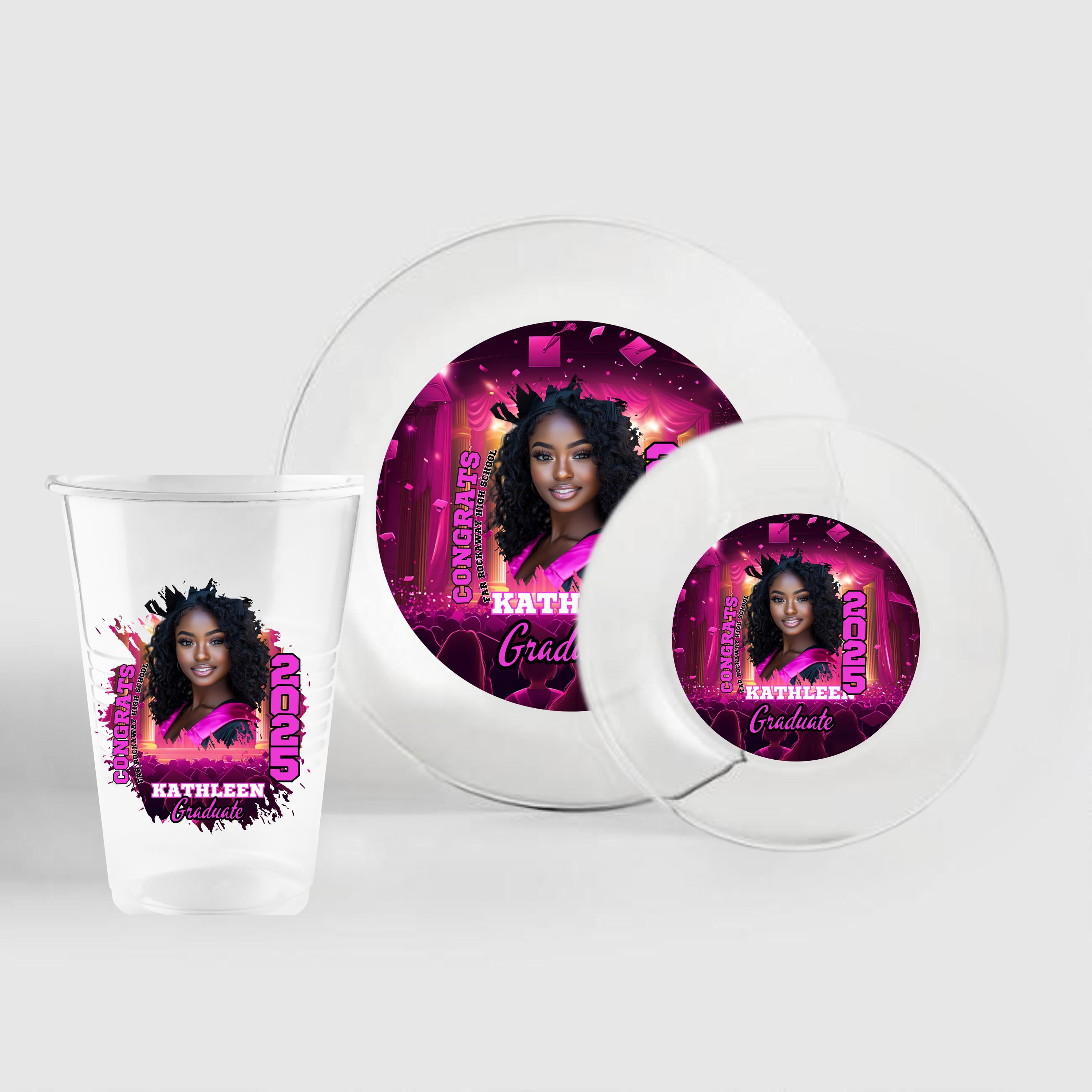 16 Graduation Plate Insert Template Bundle, 16 Editable Canva ...
