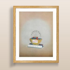 Bourjois Perfume Advertising 1947 | Beige and White Background Illustration | French Vintage Ad | Vintage Wall Art | Printable Poster