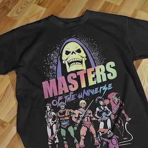 T-shirt Skeletor He man Masters of the Universe designs a vintage poster style.