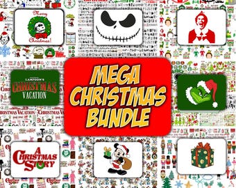 Paquete de más de 4000 imágenes PNG, SVG y PDF de Feliz Navidad, Ratón y sus amigos (Descarga digital)