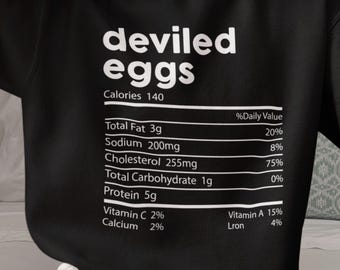 Información nutricional divertida de los huevos rellenos para Acción de Gracias SVG PNG (Descarga digital)