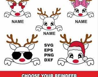 Paquete SVG navideño de la familia de renos, diseño de camiseta a juego (descarga digital)